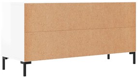 Móvel para TV 102x36x50 cm derivados madeira branco brilhante