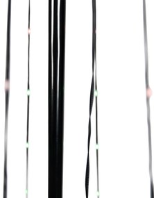 Candeeiro de pé de Natal preto 240cm incl. LED RGB IP44 com controlo remoto - Nagi