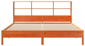 Cama com estante sem colchão 200x200 cm pinho maciço
