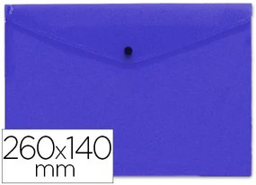 Bolsa Porta Documentos com Fecho de Mola Formato 26x14 cm Cor Azul