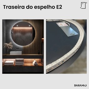 Espelho redondo com luz E2