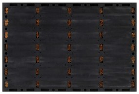 Tapete de porta retangular 40x60 cm borracha e fibra de coco
