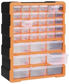 Caixa organizadora com 39 gavetas 38x16x47 cm