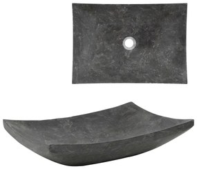 vidaXL Lavatório 50x35x12 cm mármore preto
