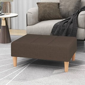 vidaXL Apoio de pés 78x56x32 cm tecido castanho