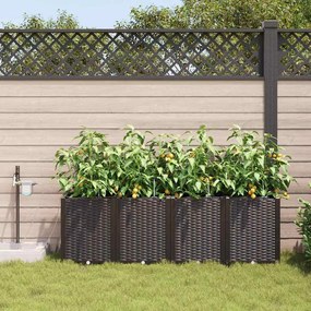 Jardineiras de Jardim 1 pc Castanho 160 x 40 x 52 cm Plástico