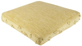 Almofada de chão em algodão amarelo 60 x 60 x 12 cm CLONE Beliani