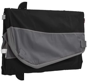 Reboque para bicicleta 30 kg ferro preto e cinza