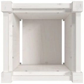 Vaso/floreira de jardim 31x31x31 cm pinho maciço branco