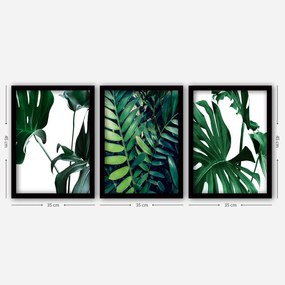 Pintura Decorativa em Moldura 3SC101 – Multicolor – 35 x 45 cm (3 Peça