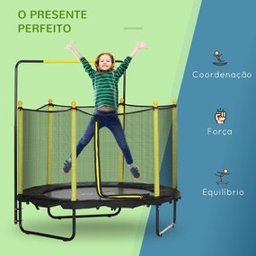 ZONEKIZ Trampolim Infantil Ø110 cm Trampolim para Crianças de 1-10 Ano