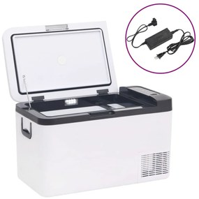 Mala térmica com pega e adaptador 18 L PP e PE preto/branco