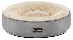 Cama redonda para animais com borda acolchoada para conforto | FEANDREA | 50 x 50 x 18 cm | cinzento | PGW050G01.