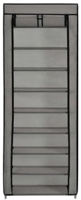 Sapateira com cobertura 57x29x162 cm tecido cinzento