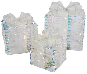 Conjunto de 3 presentes de Natal arco-íris incluindo LED - Niji