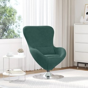 Poltrona Ovo Veludo Verde Escuro