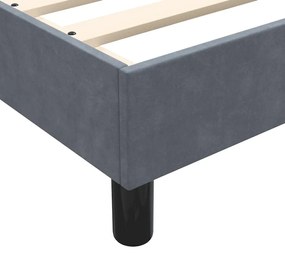 Estrutura de cama sem colchão 120x220 cm Veludo cinza escuro