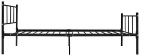 Estrutura de cama 90x200 cm metal preto