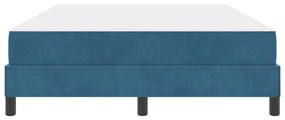 Cama box spring com colchão Azul Escuro 140 x 200 cm Veludo