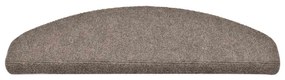 Tapetes de escada autoadesivos 30 pcs 65x21x4 cm creme