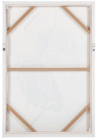 Quadro com abstração de face em azul e creme 63 x 93 cm OSTERIOLA Beliani