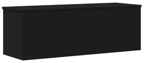 Caixa de arrumação 102x35x35 cm derivados de madeira preto