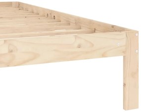 Estrutura de cama 140x200 cm pinho maciço