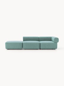 Módulo com chaise longue em bouclé Anton