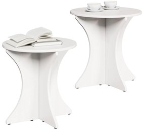 Conjunto de Mesas de Café 2 pcs Branco 46 x 46 x 47 cm