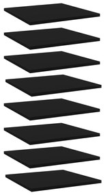 vidaXL Prateleiras para estante 8 pcs 40x40x1,5cm contraplacado preto