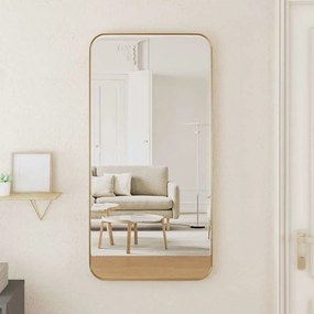 vidaXL Espelho de parede 40x80 cm retangular dourado