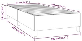 Estrutura de cama com molas 100x200 cm veludo verde-escuro