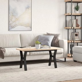 Mesa de centro estrutura em Y 100x50x45cm pinho e aço