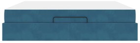 Estrutura da Cama Outros Azul 180 x 200 cm Veludo