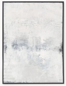 Tela pintada à mão Simple Living com moldura de madeira