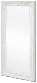 Espelho de parede, estilo barroco, 100x50 cm, branco