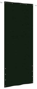 vidaXL Tela de varanda 100x240 cm tecido oxford verde-escuro
