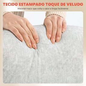 Cadeira de Escritório Apoios de Braços Rebatíveis Altura Ajustável Função Basculante e Estofada em Veludo 68x69x118 cm Creme