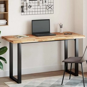 vidaXL Tampo de mesa retangular 140x60x4 cm madeira de acácia maciça