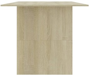 Mesa de jantar derivados de madeira carvalho sonoma