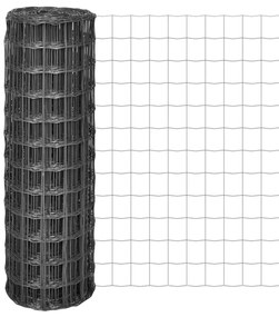 142516 vidaXL Cerca 25x1,2 m aço cinzento