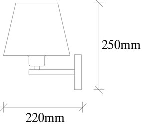 Aplique de Parede Profil – Preto, Níquel, Branco – 22 x 25 cm