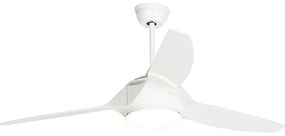 Ventilador de teto branco com LED com controle remoto - Marin 56 Moderno