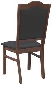 Cadeiras de jantar com almofadões 2 pcs madeira maciça castanho