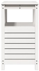 Mesa de jardinagem com prateleiras madeira pinho maciça branco