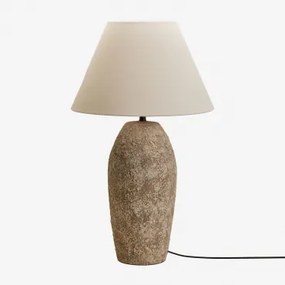 Rolos De Cerâmica E Linho Castanho Areia & ↑70 Cm - Sklum
