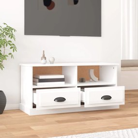 Móvel de TV 93x35,5x45 cm derivados de madeira branco brilhante