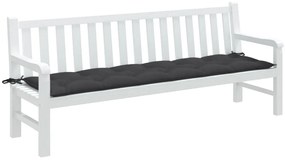 Almofadão p/ banco jardim 200x50x7cm mesclado tecido antracite