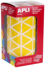 Rolo Autocolantes Triangular Amarelo 20MM