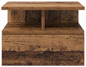 Criado-mudo Flutuante Madeira Antiga 40x31x27 cm Madeira de Engenharia